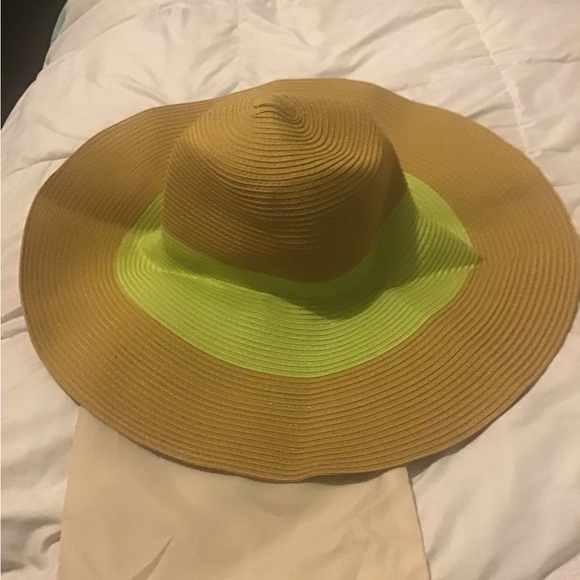 Oh Sunny 5.5 inches wide brim floppy foldable roll up straw hat NWT - Picture 2 of 14